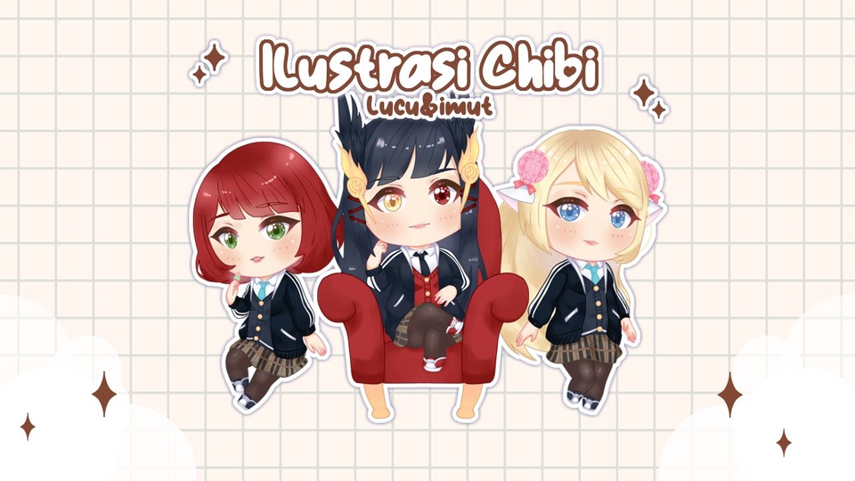 Desain Karakter - 2D Ilustrasi Karakter Chibi Lucu dan Imut - 4