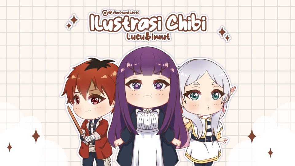 Jasa Desain Maskot dan Karakter Berkualitas - 2D Ilustrasi Karakter Chibi Lucu dan Imut