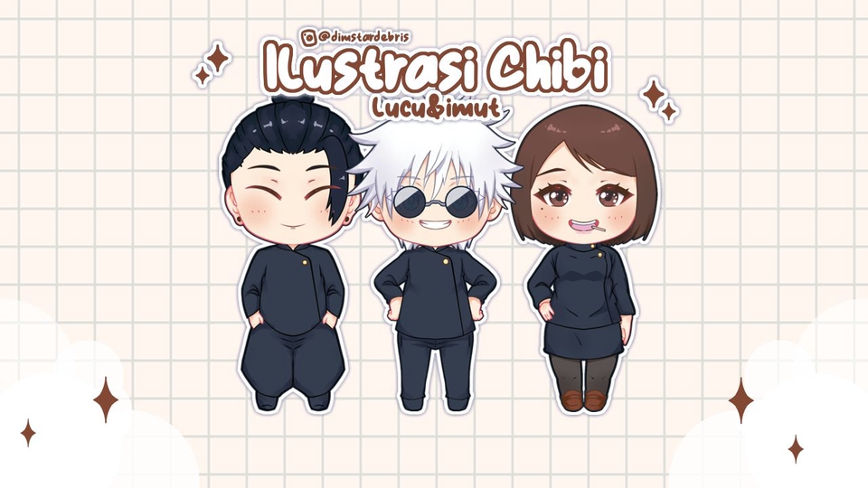 Desain Karakter - 2D Ilustrasi Karakter Chibi Lucu dan Imut - 2