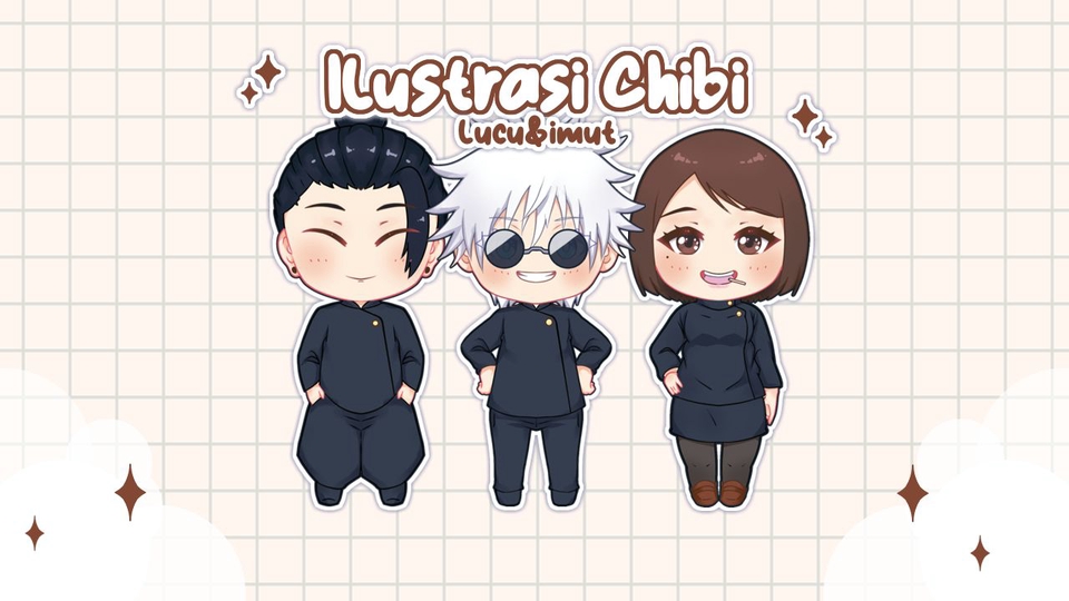 Desain Karakter - 2D Ilustrasi Karakter Chibi Lucu dan Imut - 2