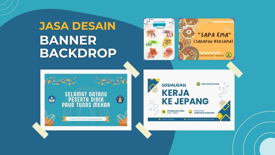 Jasa Desain Banner Backdrop Sekolah