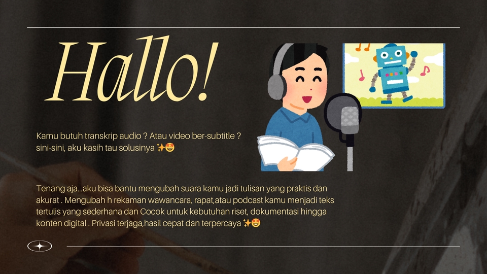Transkripsi - Jasa Transkrip Audio Cepat,akurat,dan isi data terjamin kerahasiaannya 🎧🤩 - 3