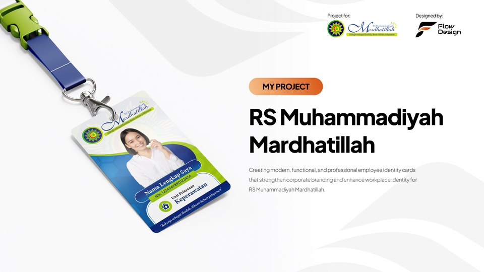 Desain ID Card dan Lanyard RS Muhammadiyah Mardhatillah