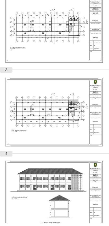 CAD Drawing - Jasa Desain 2D/3D/Gambar Kerja (DED) Rumah Tinggal, Ruko, Toko, Bangunan Sekolah - 2