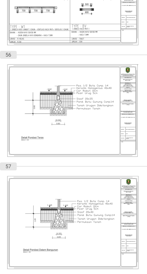 CAD Drawing - Jasa Desain 2D/3D/Gambar Kerja (DED) Rumah Tinggal, Ruko, Toko, Bangunan Sekolah - 3