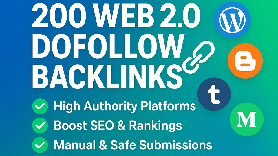 Jasa Blogger Sponsored Post & Content Placement - 200 web 2.0 dofollow contextual backlinks for seo ranking