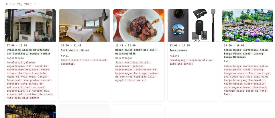 Travelling - Membuat itinerary perjalanan menggunakan Notion - 3