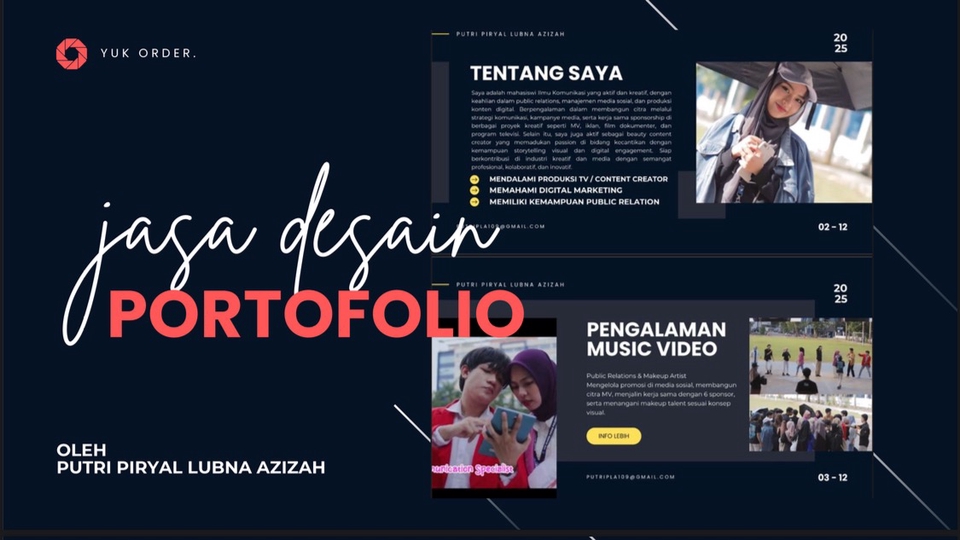 Jasa Desain CV (Curriculum Vitae) & Portofolio - Saya mau membuat portofolio