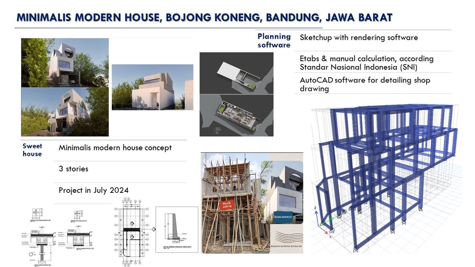 CAD Drawing - Jasa perhitungan struktur, RAB, DED dan arsitek 3D Rumah/Gedung - 13
