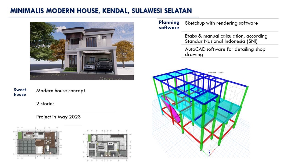 CAD Drawing - Jasa perhitungan struktur, RAB, DED dan arsitek 3D Rumah/Gedung - 21