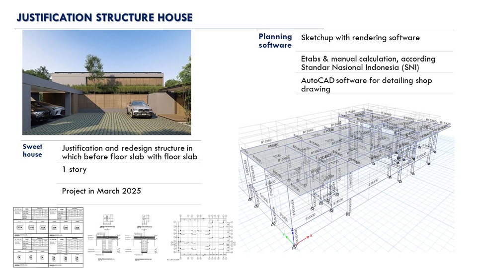 CAD Drawing - Jasa perhitungan struktur, RAB, DED dan arsitek 3D Rumah/Gedung - 8