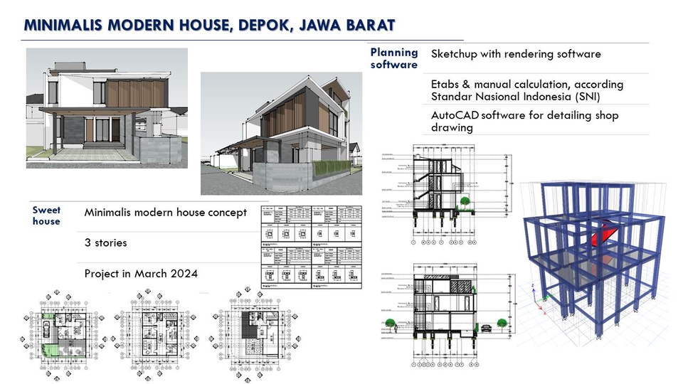 CAD Drawing - Jasa perhitungan struktur, RAB, DED dan arsitek 3D Rumah/Gedung - 15