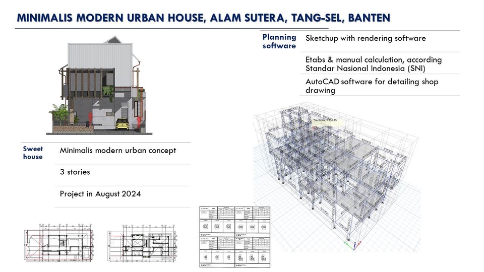 CAD Drawing - Jasa perhitungan struktur, RAB, DED dan arsitek 3D Rumah/Gedung - 10