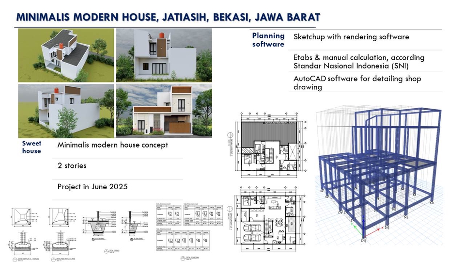 CAD Drawing - Jasa perhitungan struktur, RAB, DED dan arsitek 3D Rumah/Gedung - 7