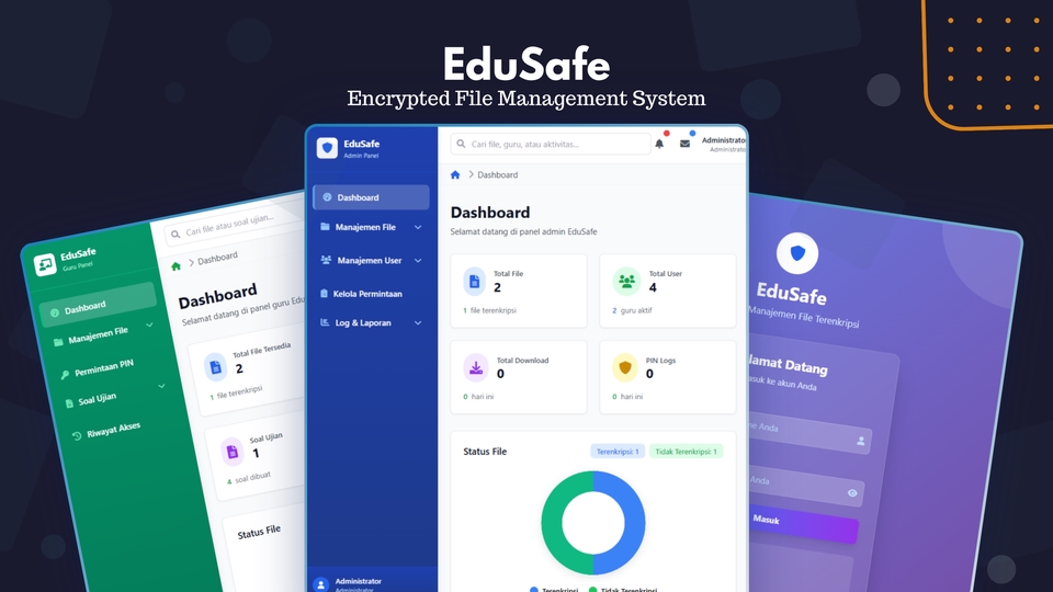 tampilan website laravel edusafe