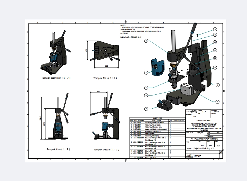 Injection Molding Explode View