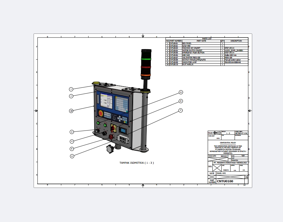 Drawing Assembly Panel