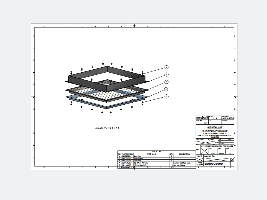 Detail Design Tray For Manufacturing
