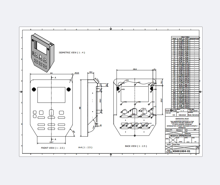 Drawing for laser cutting
