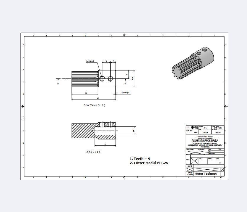 Drawing Gears for CNC Machine