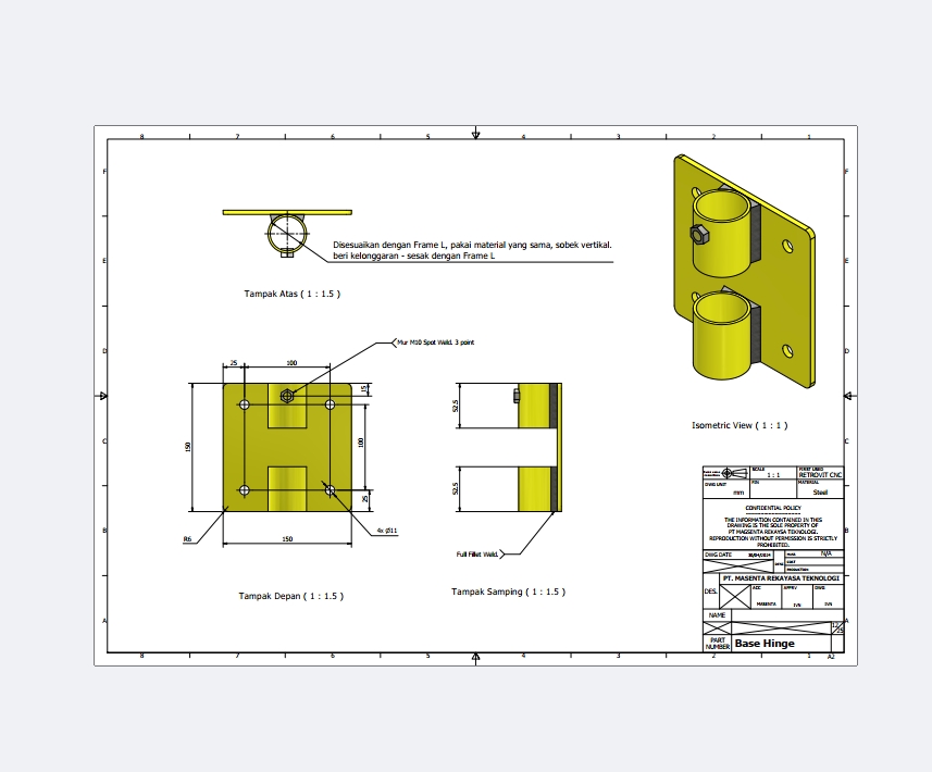 Drawing for fabrication