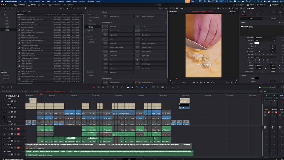 Video Editing - Professional Video Editing Berpengalaman | Davinci Resolve | Editing - Color Grading - Compositing - 3