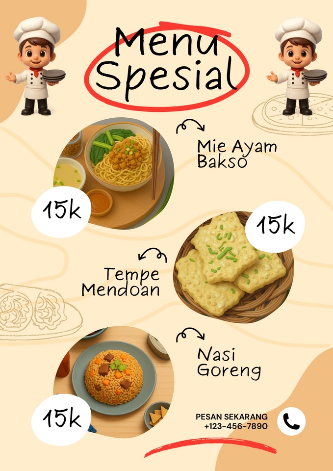 Banner Online - Jasa Pembuatan Poster Template 3D Makanan & Minuman - 5