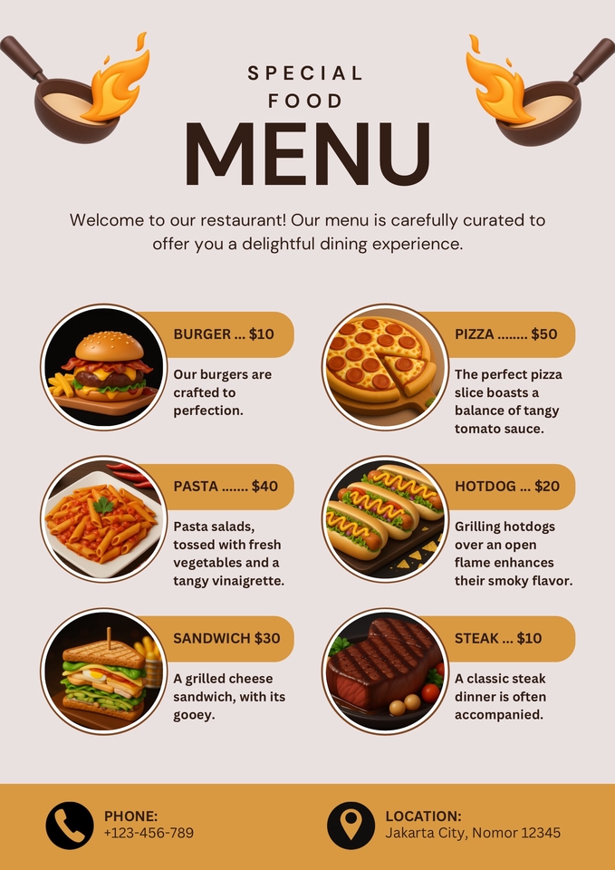 Banner Online - Jasa Pembuatan Poster Template 3D Makanan & Minuman - 2