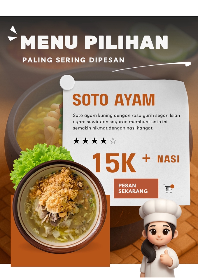 Banner Online - Jasa Pembuatan Poster Template 3D Makanan & Minuman - 4