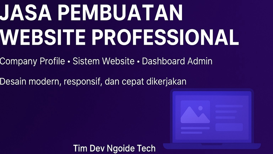Jasa Pembuatan Website Profesional (Company Profile, Dashboard, atau Sistem Custom)
