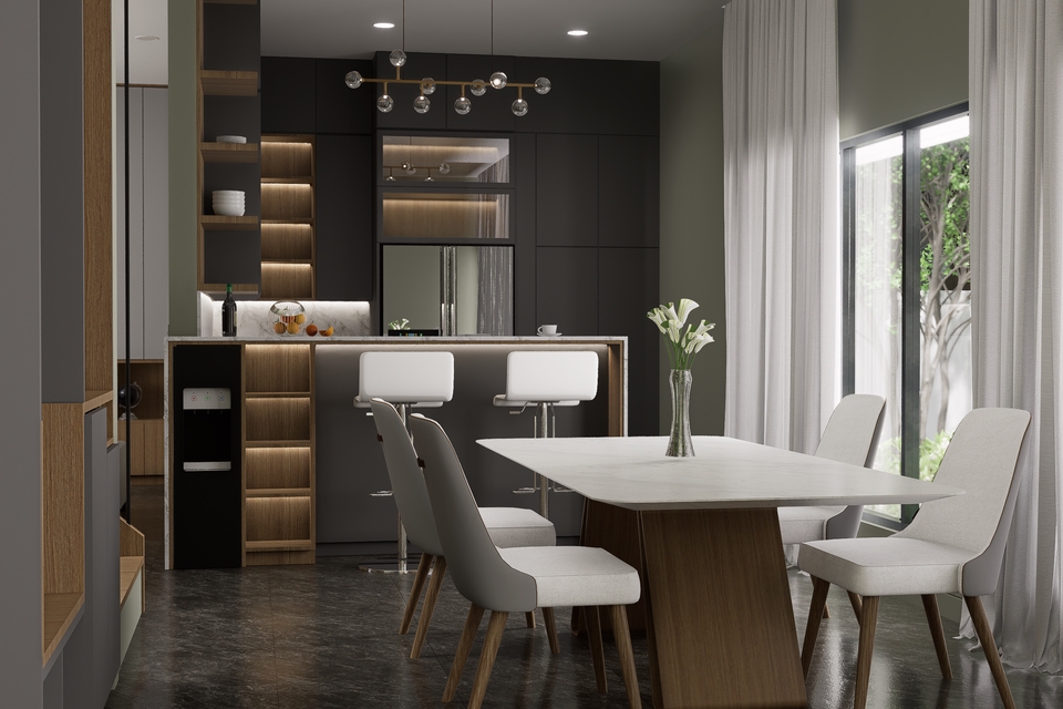 3D & Perspektif - Desain Interior Rumah, Apartment, Kantor, Retail, Cafe dan Booth - 3D, Rendering dan Konsultasi - 14