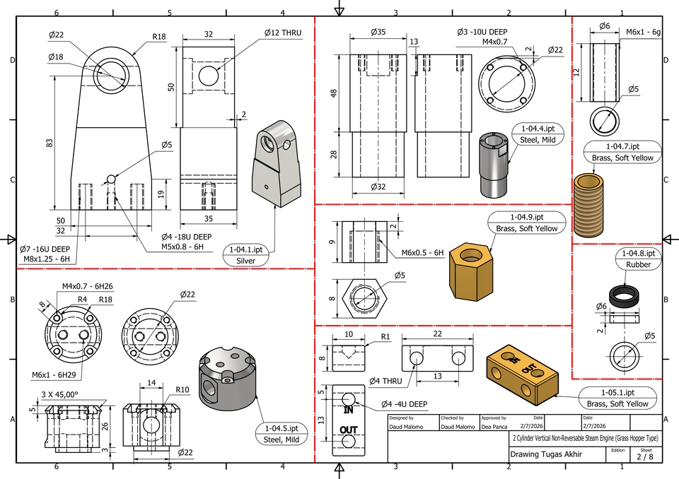 3D & Perspektif - Drawing 3D dengan menggunakan autodesk inventor 2026 - 8