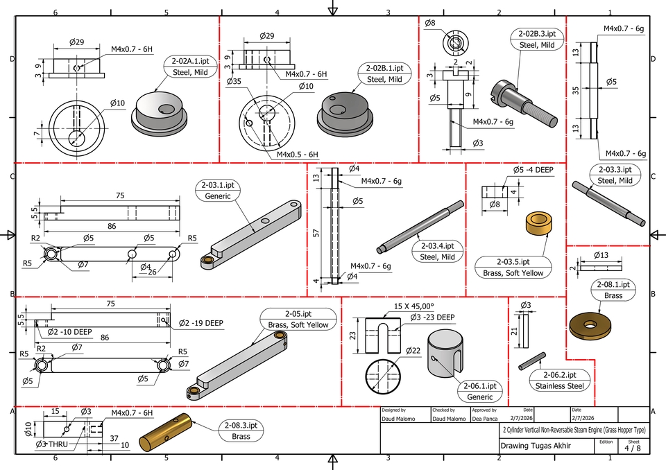 3D & Perspektif - Drawing 3D dengan menggunakan autodesk inventor 2026 - 6