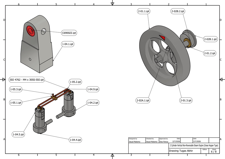 3D & Perspektif - Drawing 3D dengan menggunakan autodesk inventor 2026 - 4