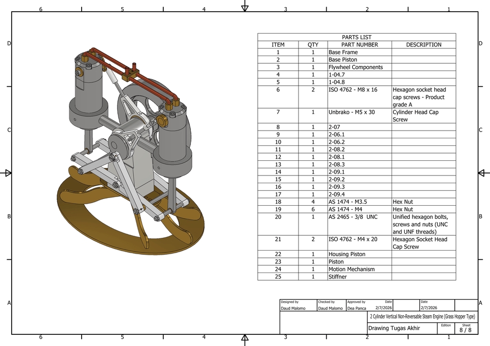 3D & Perspektif - Drawing 3D dengan menggunakan autodesk inventor 2026 - 2
