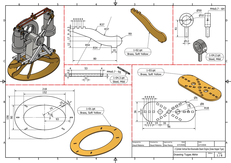 3D & Perspektif - Drawing 3D dengan menggunakan autodesk inventor 2026 - 9
