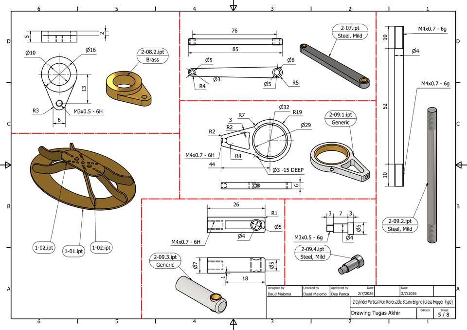 3D & Perspektif - Drawing 3D dengan menggunakan autodesk inventor 2026 - 5