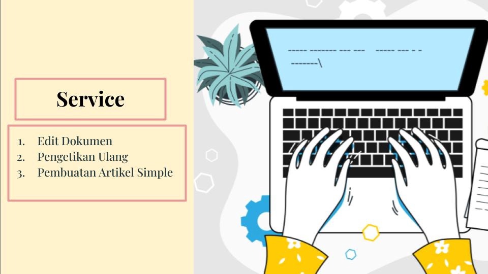 Jasa Ketik Dokumen dan Pembuatan Artikel Simple