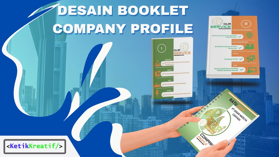 Jasa Desain Corporate Identity / Brand Identity - DESAIN BOOKLET COMPANY PROFILE PORTOFOLIO RESUME