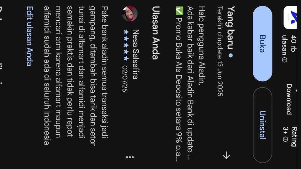 Reviewer di akun e-comers