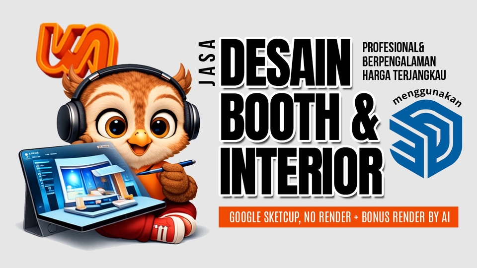 jasa 3d image, jasa desain booth, jasa desain interior