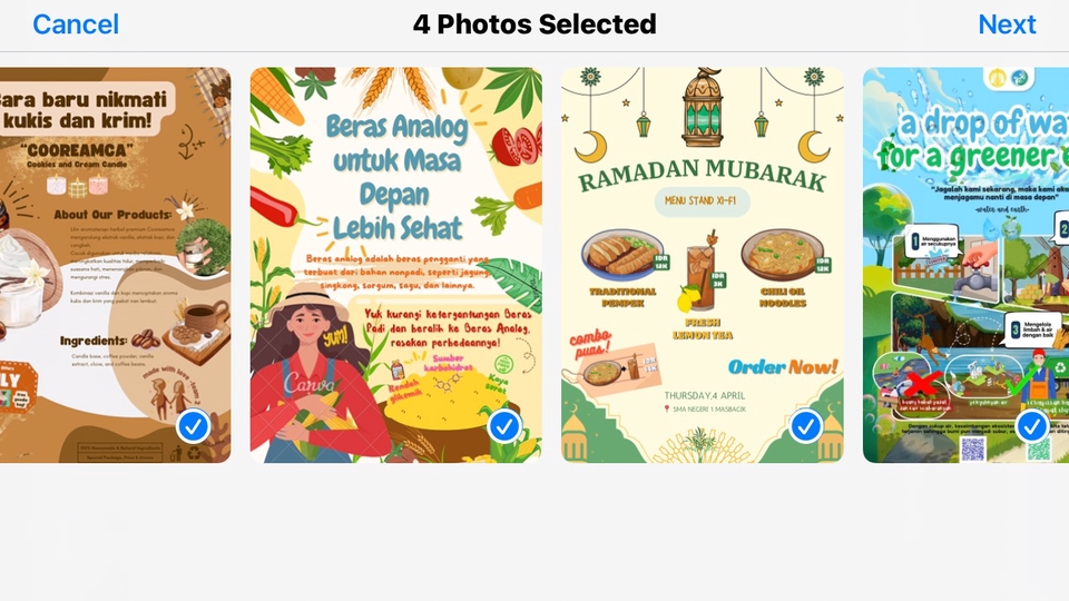 Desain pamflet dan banner yang cocok untuk promosi, acara acara dan lainnya. Unik, elegan, murce🌸