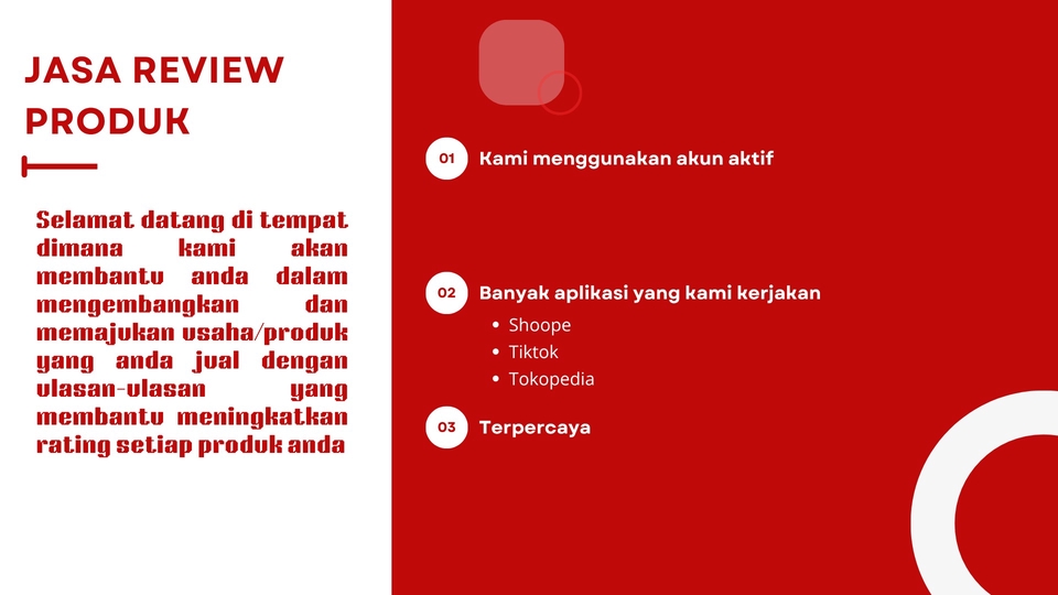 Jasa review menggunakan akun asli
