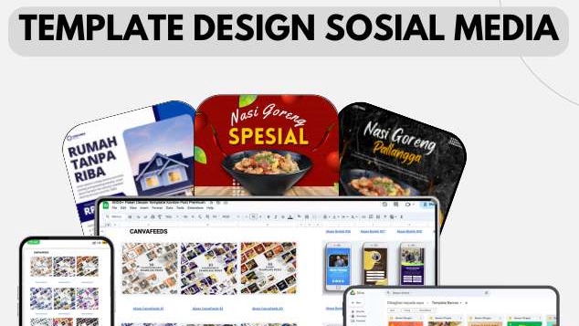 Template desain sosial media modern, estetik, mudah diedit, dan cocok untuk branding konsisten.