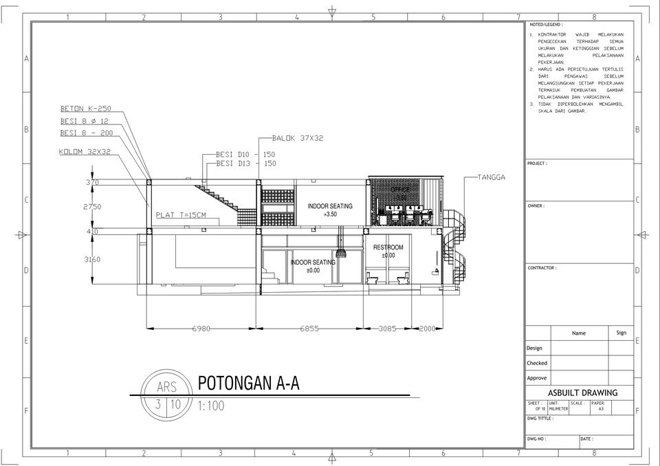 CAD Drawing - Gambar kerja (DED) atau Jasa design Arsitektur 2&3 Dimensi - 2