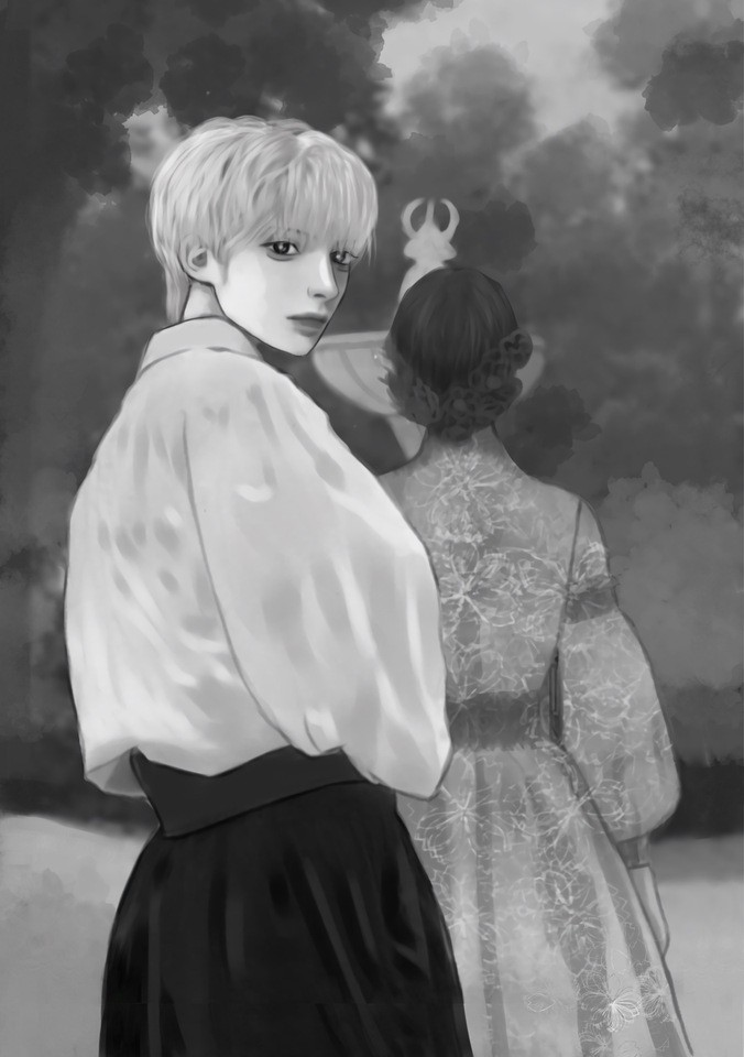 Ilustrasi adegan di dalam novel, tema kerajaan