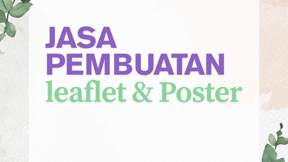 Jasa Pembuatan Leaflet dan Poster 