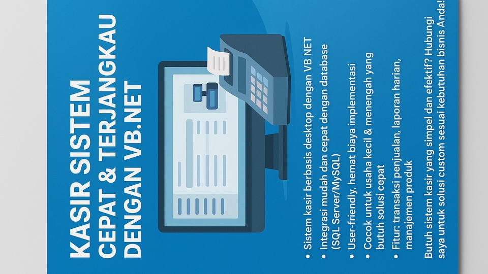 Jasa Pembuatan Software dan Program Dekstop - Kasir Sistem Cepat & Terjangkau dengan VB.NET