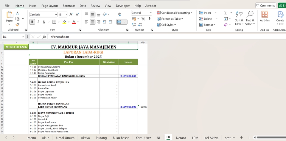 Akuntansi dan Keuangan - Laporan Keuangan Dari Mutasi Rekening Badan Usaha (PT & CV) - 5