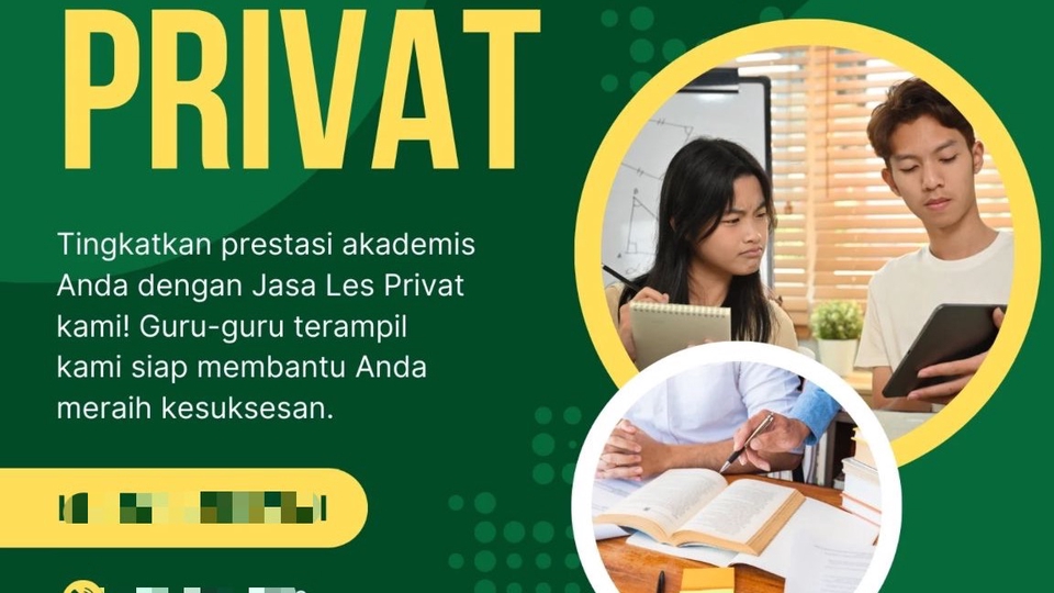 Jasa Les Privat Profesional untuk Semua Tingkat Pendidikan - Les online SD & SMP: Bahasa Indonesia, Matematika, IPA, IPS. Sabar, interaktif & mudah dipahami.